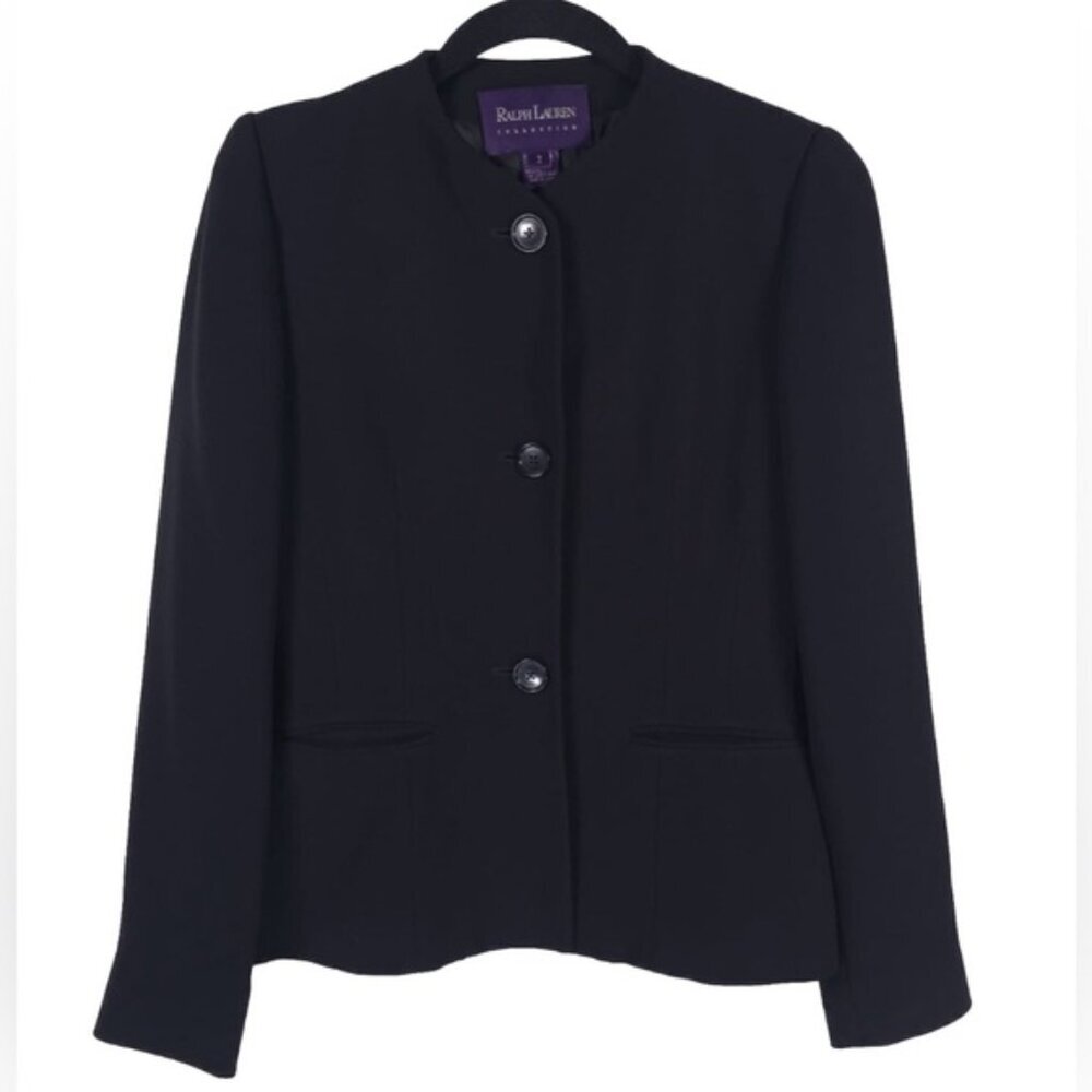 RALPH LAUREN COLLECTION PURPLE LABEL ILGWU USA🇺🇸MADE 3 Button Blazer Size 2